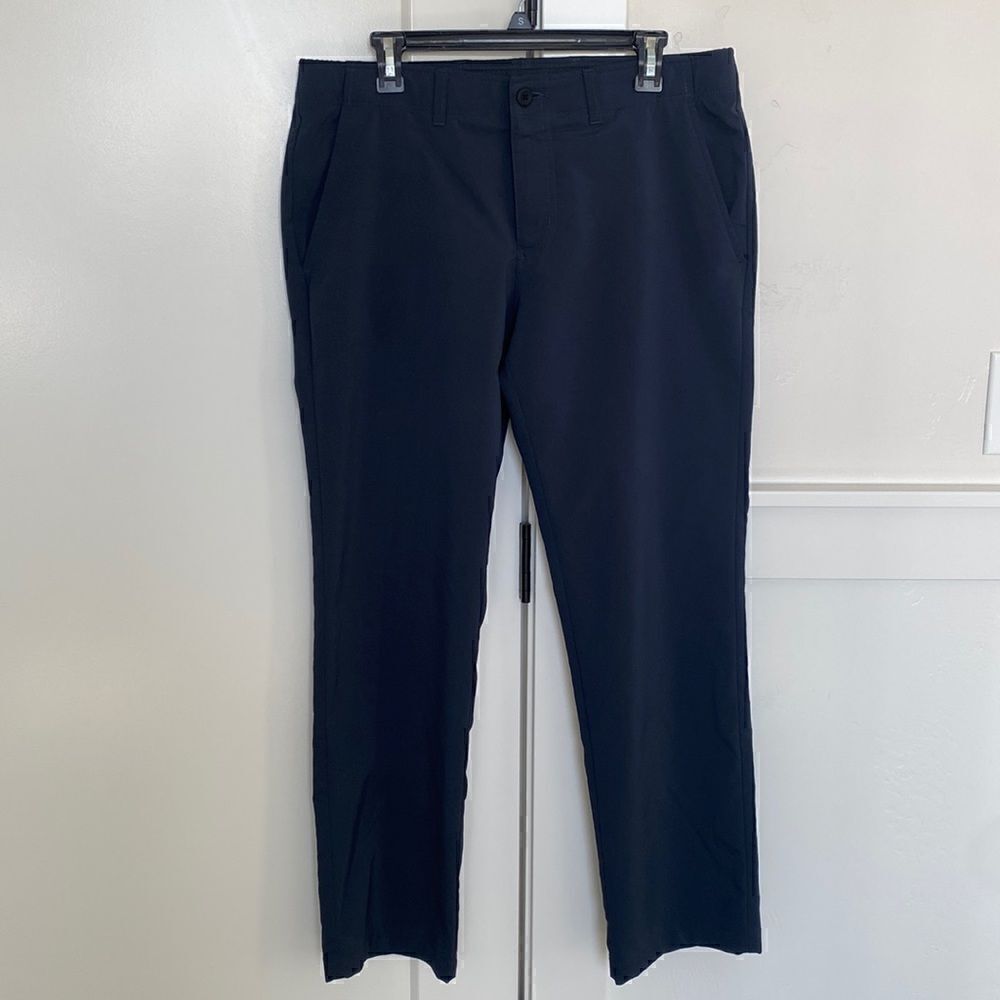 Roundtree & Yorke Bluish Performance Flex Pants Straight Leg Men's Size 34/30
